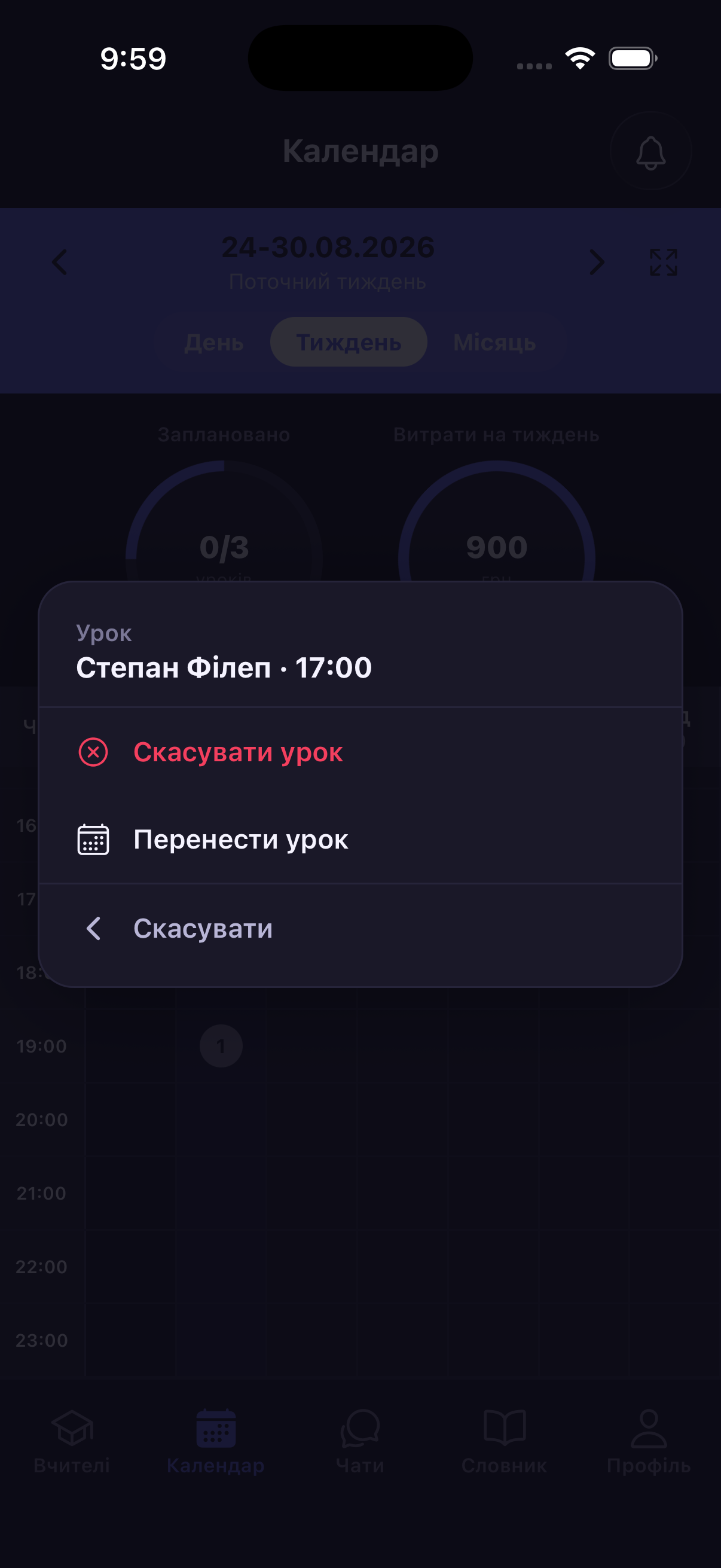 Варіанти перенесення уроку в Repetytor